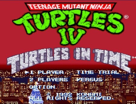 Teenage Mutant Ninja Turtles IV - Turtles in Time - Title Screen